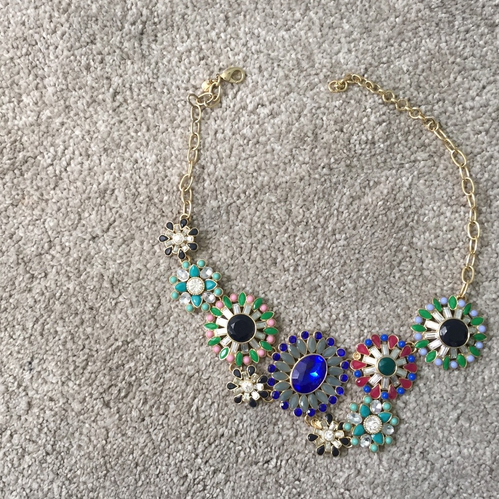 J. Crew Floral Statement Necklace